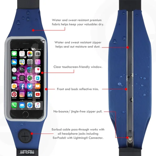 Miniatura 3 de NGN Sport – Cinturón para correr, cinturón para iPhone, Android y la mayoría de los teléfonos inteligentes