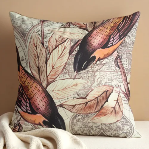 Miniatura 14 de Decozen Fundas de almohada decorativas con estampado de pájaros con diseño floral para decoración del hogar, sala de estar y dormitorio, funda
