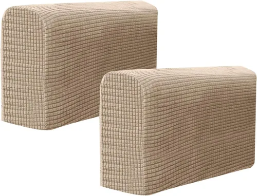 Miniatura 9 de SEWACC Protectores universales para reposabrazos de silla, funda elástica para reposabrazos de sofá, protector elástico para sofá reclinable, sofá