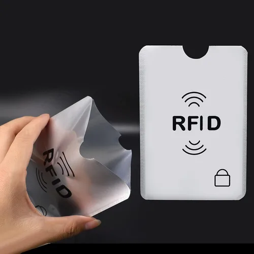 Miniatura 14 de SaiTech IT Juego de 10 fundas de bloqueo RFID, la mejor manera de proteger tus tarjetas del robo electrónico, diseño duradero, ligero y compacto