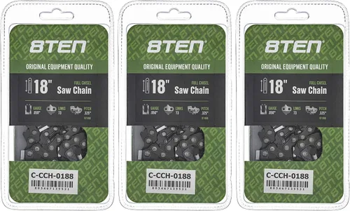 Miniatura 100 de 8TEN Cadena de motosierra semi cincel de 6 pulgadas .050 1/4 42 DL para Worx WG320 Black & Decker LLP120 (paquete de 3)