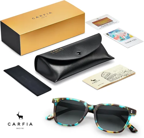 Miniatura 88 de Carfia Chic - Lentes de sol polarizados para mujer, protección UV400, marco de acetato pulido a mano