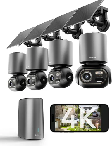 Miniatura 11 de BOTSLAB Cámaras de seguridad inalámbricas para exteriores, kit de 2 cámaras, visión nocturna a color 4K, cámaras solares para seguridad en el hogar