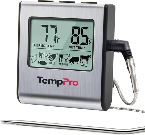 Cocina digital LCD ThermoPro TP16 grande de cocción, comida, carne, termómetro para horno para barbacoa parrilla fumador temporizador de reloj