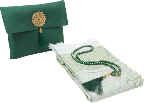 Miniatura 14 de Prien Alfombra de oración musulmana con Tasbih y bolsa portátil, regalo musulmán para mujeres y hombres, caja islámica Mubarak, juego de regalos
