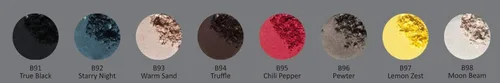 Miniatura 6 de Sombra de ojos en polvo prensado mate, pigmento profundo, brillo de lujo, sombras de ojos negras, sin talco ni parabenos, vegano, sin pruebas
