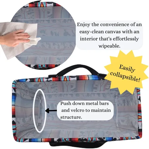 Miniatura 154 de NGIL Bolsa de comestibles reutilizable extra grande plegable de gran tamaño para comestibles, almacenamiento, picnic, playa, Bronco-negro occidental