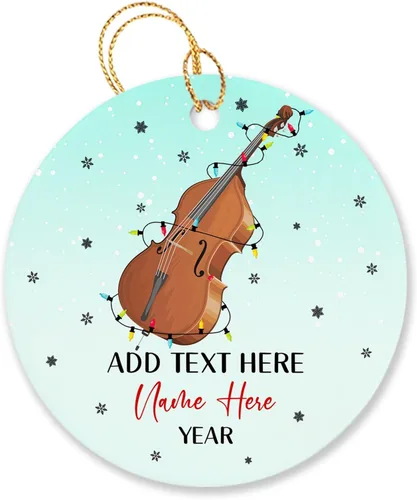Miniatura 11 de Adorno de Navidad personalizado de acordeonista que toca acordeón, nombre personalizado y año, adorno de Navidad para acordeonista, instrumento