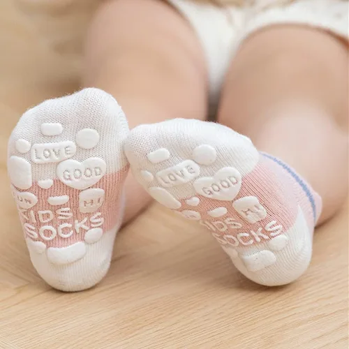 Miniatura 3 de Calcetines de agarre para bebé, antideslizantes, con agarres, unisex, para niña, niño, calcetines de tobillo para caminar
