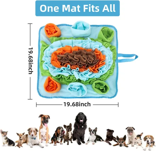 Miniatura 6 de Tapete de olfateo para perros, juguetes de rompecabezas, tapete interactivo para alimentación de mascotas, alimentación de gatos con mango