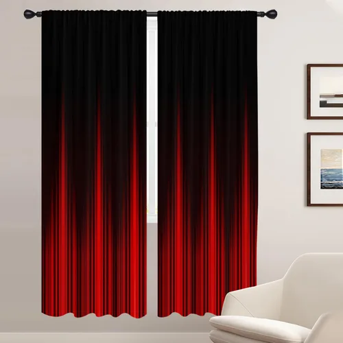 Miniatura 12 de Coxila Cortinas 100% opacas en negro y beige de 42 x 63 pulgadas, cortinas góticas degradadas con aislamiento térmico para dormitorio