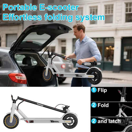 Miniatura 6 de Qlaway 10/8.5" E Scooter for Adults 19 MPH Sport Escooter 350W Motor, Electric Scooter 15-22 Miles Range, Bearing 265 LBS/APP Control