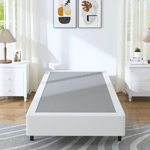 Miniatura 11 de HOBINCHE Somier de 3 pulgadas tamaño Queen de perfil bajo para cama Queen, base de colchón resistente, base de cama de metal, fácil montaje/sin