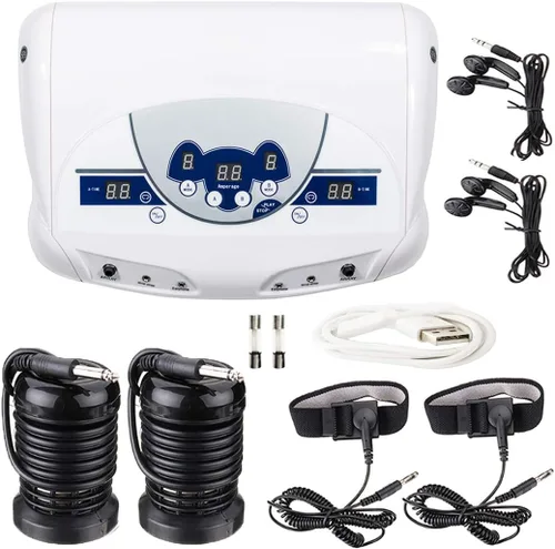 iMeshbean Último profesional Dual Ionic Ion Detox Aqua Foot Spa Limpiar la máquina con reproductor de música Mp3 M # 01 EE.UU