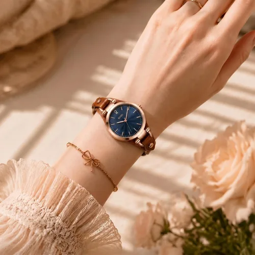 Miniatura 3 de BUREI Reloj de pulsera analógico de cuarzo para mujer, correa de cuero, reloj de pulsera Relogio Feminino, regalo para mujer