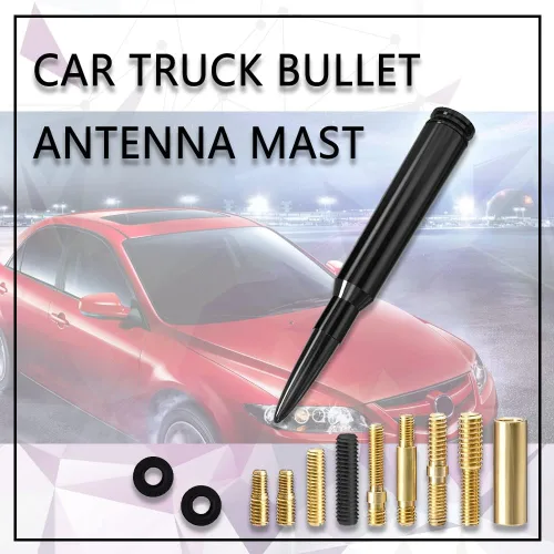 Miniatura 7 de Antena de bala para auto, camión, mástil de antena de bala para vehículo, antena de repuesto para automóvil compatible con Ford F150 F250 F350 Super