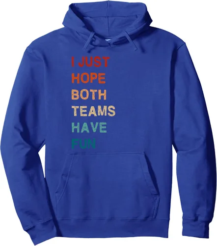 Miniatura 4 de I Just Hope Both Teams Have Fun for Men Women Kids Sudadera con capucha, Negro
