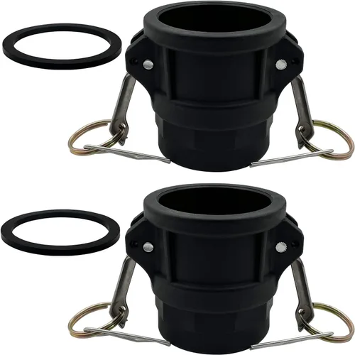 Miniatura 13 de 2 piezas de accesorios Camlock de plástico de polietileno C-200 de 2 pulgadas, tipo C, acoplamientos estándar de bloqueo de leva, accesorios