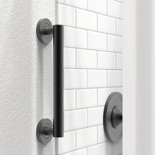 Miniatura 11 de Barra de agarre compatible con ADA, soporte de peso de 500 libras para seguridad en el baño (30,5 cm, níquel cepillado)