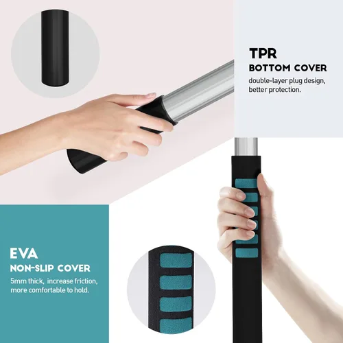 Miniatura 9 de TelesPro Escobilla de ventana de alto alcance de 20 pies con poste de extensión de 5 a 12 pies, herramienta de limpieza de ventanas con poste