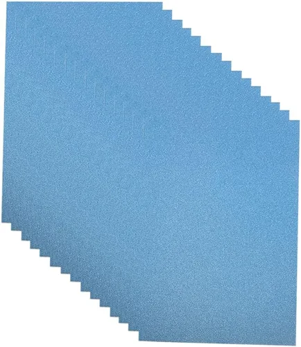 Miniatura 9 de Cartulina con purpurina, 250 GSM, 15 hojas, papel con purpurina para manualidades, decoración de cumpleaños y bodas, caja de regalo y otros Azul