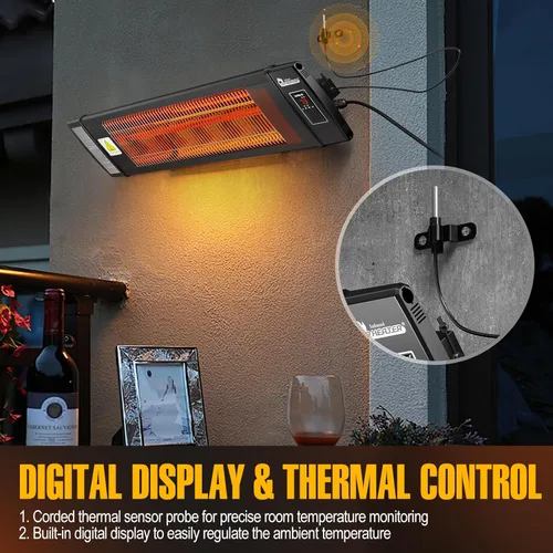 Miniatura 4 de DR. INFRARED HEATER Calentador infrarrojo portátil para interiores y exteriores para patio, garaje, comercial y residencial con control remoto