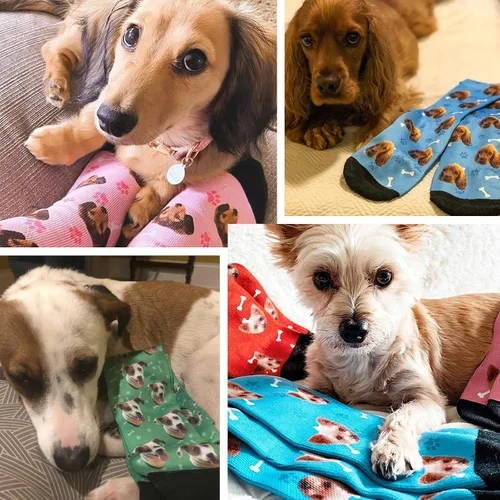 Miniatura 11 de Yofair Calcetines personalizados con foto – Calcetines divertidos personalizados con imagen – Regalos de Navidad personalizados para hombres