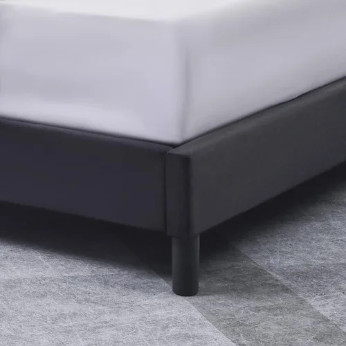 Miniatura 6 de Base de cama individual con cabecera de plataforma de cama, marco de cama resistente de tablón, sin necesidad de caja de resorte, sin ruido y fácil
