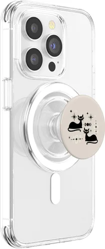 Miniatura 3 de Retro Cat Midcentury Mid Century Atomic Age Beige Modern PopSockets MagSafe PopGrip para iPhone