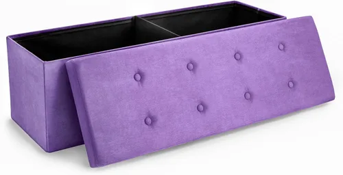 Miniatura 15 de Sorbus – Banco otomano plegable, De Almacenamiento Con Tapa – perfecto para juguetes y zapatos, Otomano, asiento, reposapiés, color contemporáneo