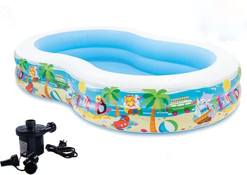con bomba inflable, piscinas familiares de tamaño completo, piscina inflable para niños, adultos, niños pequeños a partir de 3 años, al aire libre,
