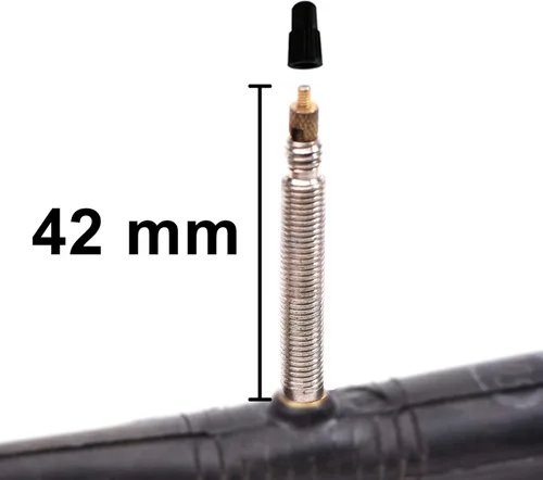 Miniatura 2 de Paquete de 6 tubos interiores de repuesto para bicicleta de carretera de 700 x 20-25C, válvula Presta de 1.654 in para bicicletas de carretera