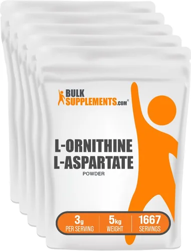 Miniatura 8 de BulkSupplements. com L-ornitina L-aspartato en polvo – Suplemento de ornitina, suplemento de aminoácidos – Sin gluten, 0.11 oz por porción, 17.64 oz