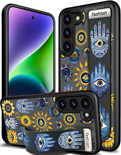 Miniatura 133 de Compatible para Samsung Galaxy S23 Funda Bonita con Correa Soporte Dedo Kickstand, Fundas de Silicona Geniales de Diseñador Funda Cover - Mariposa