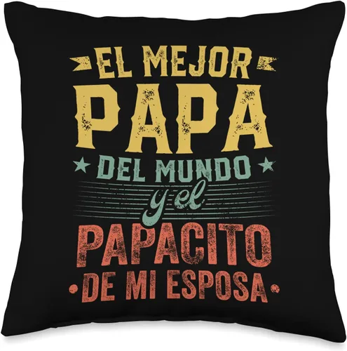 El Mejor Papa Regalo Para Papa Camisa De Hombre Mejor Papa Mundo para Dia Del Padre - Almohada (16 x 16 pulgadas), multicolor