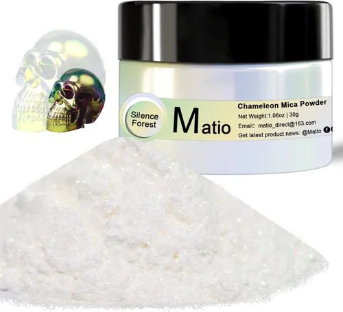 Miniatura 27 de Matio Polvo de Mica Camaleón, 10 * 5g Polvo Cromado, Pigmento de Efecto Nacarado con Cambio de Color, Juego de Polvo de Mica para Resina Epoxi