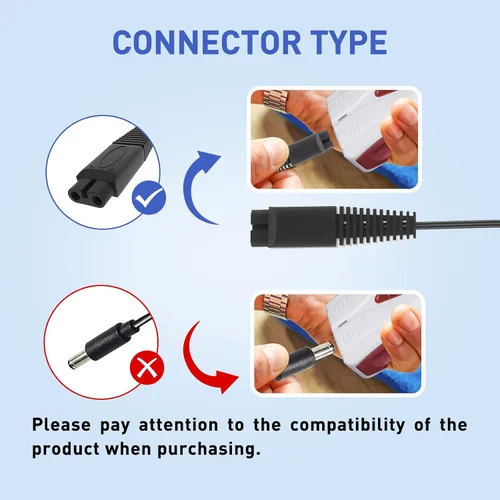 Miniatura 6 de Adaptador de 5V 1A para Andis Shaver Cable de alimentación de cargador de CA, compatible con 17150 TS-1 17220 17195 Profoil 17190 17165 17170 17205