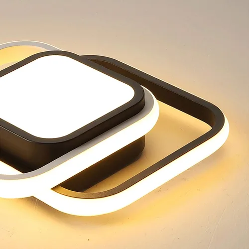 Miniatura 5 de TFCFL Lámpara de techo LED cuadrada de 10 pulgadas, lámpara de techo moderna de 21 W, luces de pasillo, accesorios de iluminación, pantalla acrílica