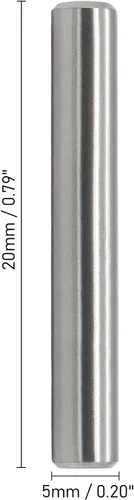 Miniatura 3 de 20 clavijas de 0.197 in de diámetro x 0.787 in de longitud 304 de acero inoxidable 304 clavijas de soporte de barra de metal elementos usados