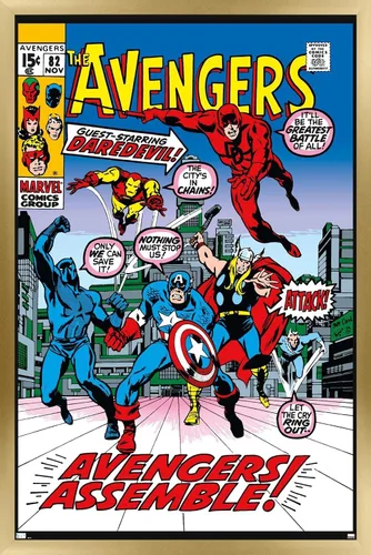 Miniatura 16 de Trends International Marvel Comics - Póster de pared de Avengers #82 Versión con marco de bronce