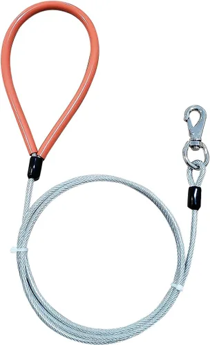Miniatura 7 de Correa de perro resistente, correa de metal a prueba de mordidas para perros grandes (hasta 250 libras), correas de alambre para perros con agarre