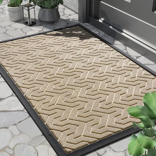 Miniatura 14 de Yimobra Alfombra para Puerta Delantera Exterior Entrada 29.5x17, Impermeable Resistente Alfombras Exteriores para Puerta Delantera, Alfombra