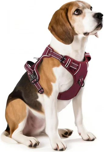 Miniatura 45 de Arnés para perro HEELE para perros grandes sin tirones Chaleco arnés para perro grande con mango acolchado suave reflectante para entrenamiento al