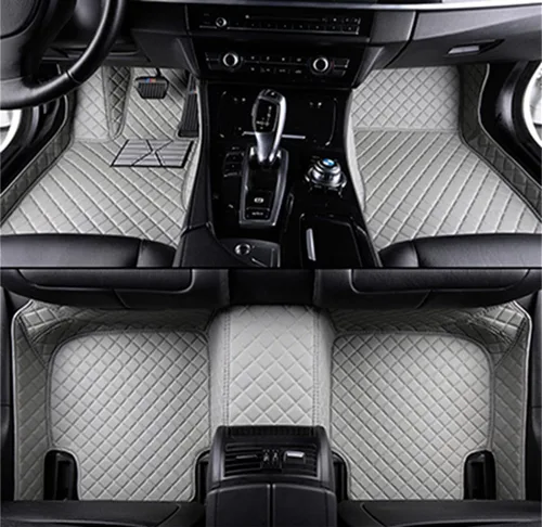 Miniatura 21 de Alfombrillas de cuero de lujo personalizadas para todo tipo de clima para el 99.99% de automóviles, SUV y camiones según el modelo automotriz Negro