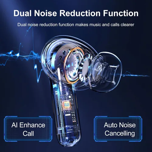 Miniatura 4 de Auriculares inalámbricos con cancelación de ruido Bluetooth 5.3, auriculares deportivos con micrófono integrado, IPX7 impermeable y pantalla LED
