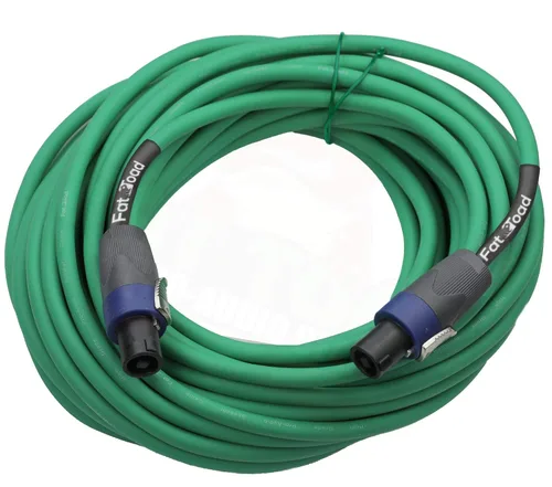 Miniatura 5 de Fat Toad Cable Speakon a Speakon de 50 pies (Serie Twist-LockPRO) – Cable verde de 12 AWG con conector para equipo de estudio, DJ y escenario