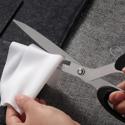 Miniatura 5 de Mr.do Tijeras de tela de 10 pulgadas, tijeras de costura multiusos, tijeras de tela afiladas y resistentes para cortar ropa, cuero, tijeras