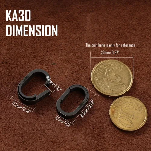 Miniatura 6 de KeyUnity Titanium Side-Opening Oval Key Ring – Lightweight EDC Connector for Car Keys, Tools, and Outdoor Gear
