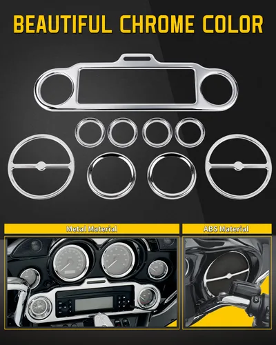 Miniatura 4 de Anillo de ajuste de altavoz estéreo Accent, 9 piezas, compatible con Harley Davidson 1996-2013 Electra Glide Street Glide Trike Glide