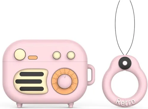 Miniatura 9 de Funda 3D de radio retro compatible con AirPods Pro, divertida funda Kawaii de silicona de dibujos animados para AirPod Pro